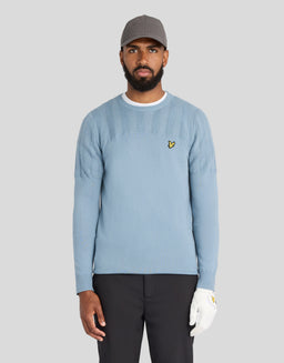 Jersey de cuello redondo con diseño texturizado