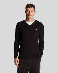 Cotton Merino V Neck Jumper