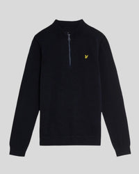 buy men's premium clothing fashion polos jackets -  Lyle & Scott Kids 1/4 Zip Jumper in Dark Navy