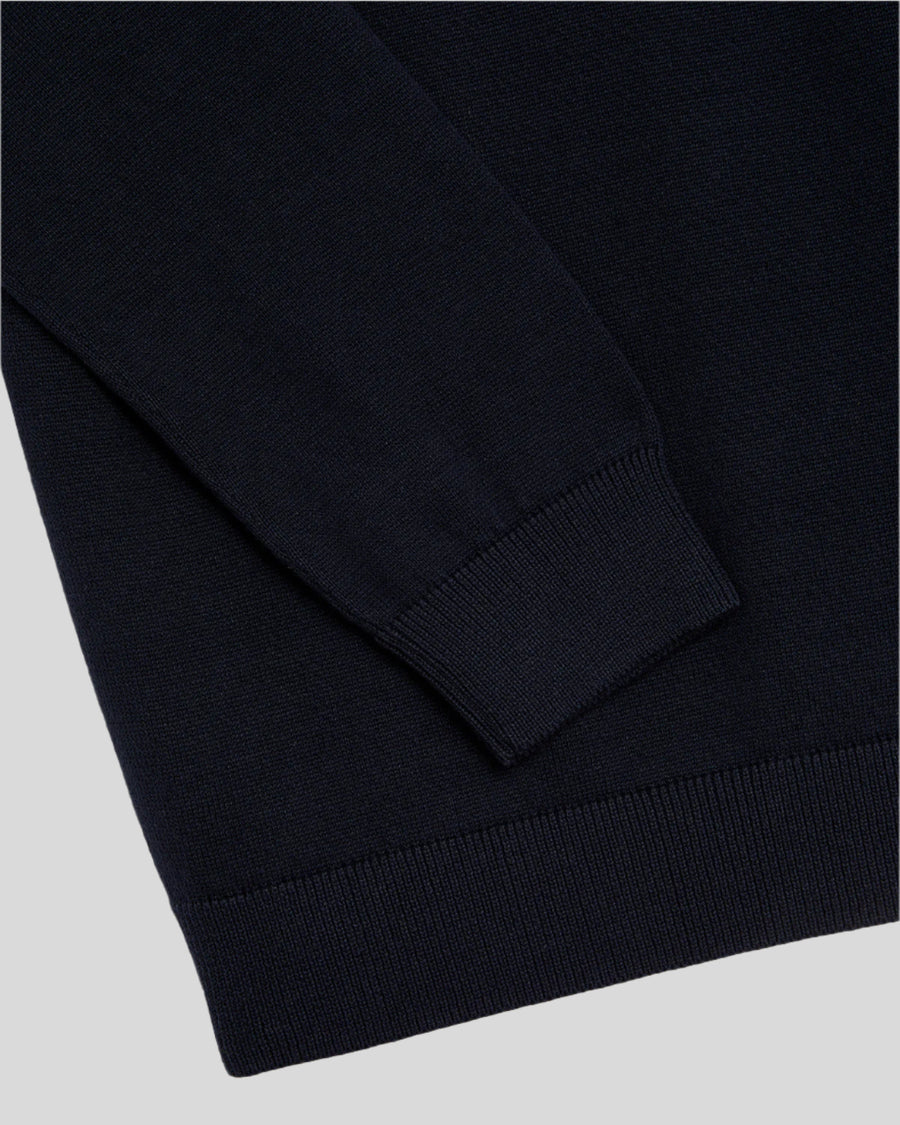 Pull à col zippé 1/4 pour garçon, bleu marine foncé