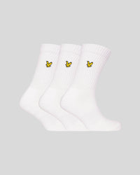 3er Pack einfarbige schlauchförmige Socken