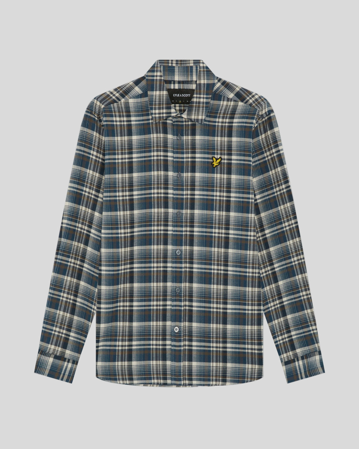 Flat shot of Check-Shirt in Aegean Blue