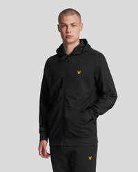 buy men's premium clothing fashion polos jackets -  Lyle & Scott Men's Sports Full-Zip Hoodie in Jet Black