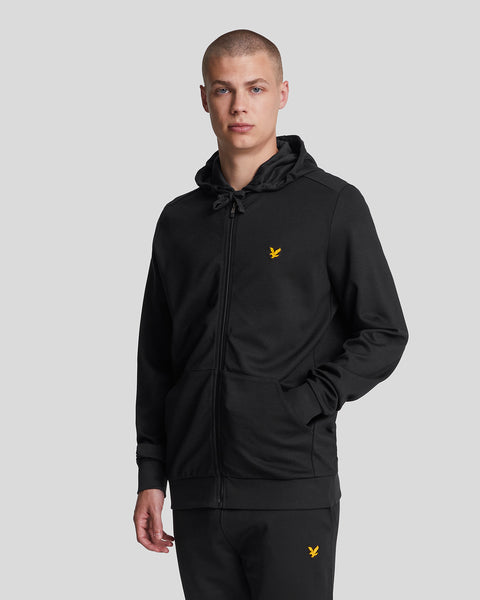 Lyle & Scott Men's Sports Full-Zip Hoodie in Jet Black