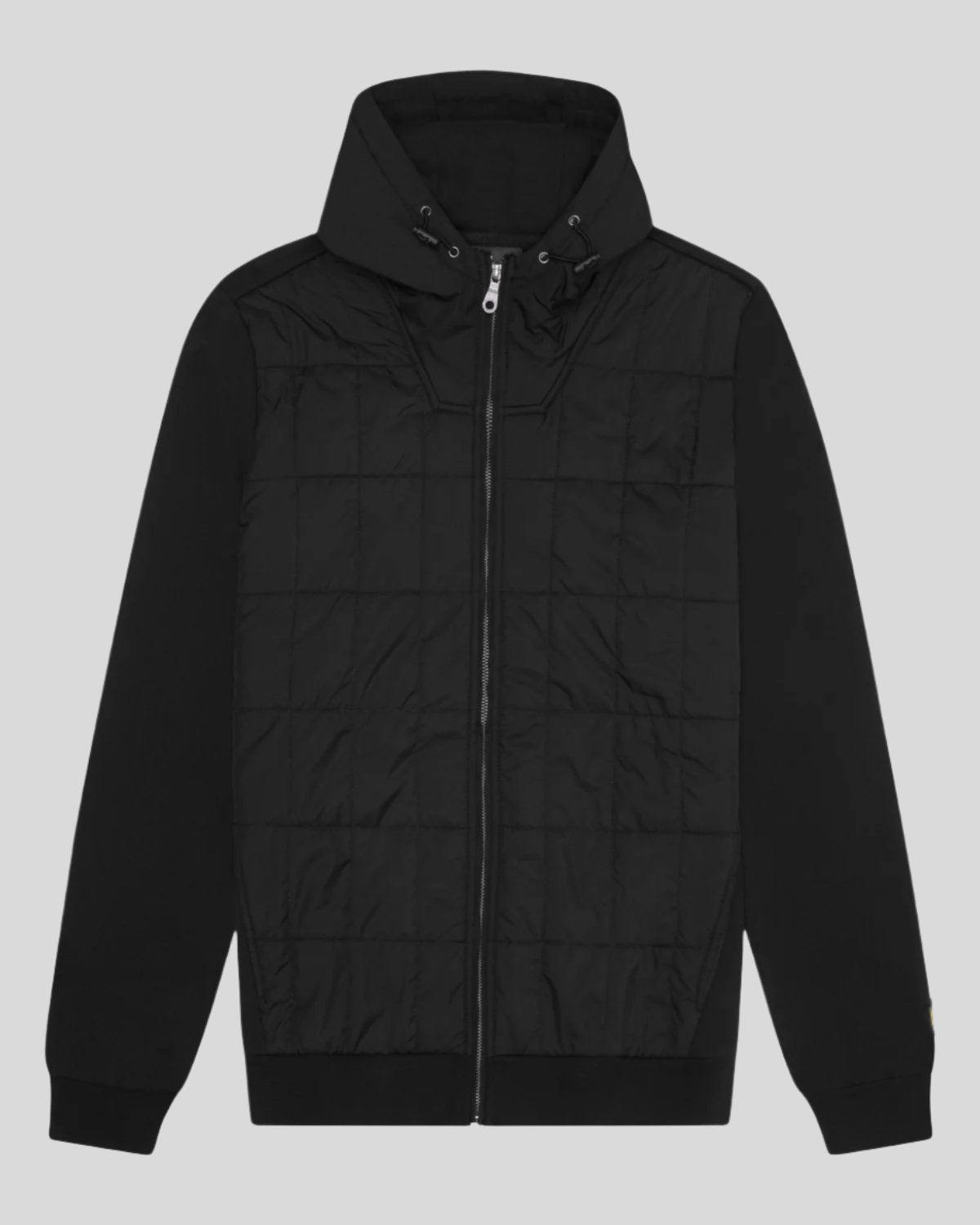 Quilted zip hoodie sales