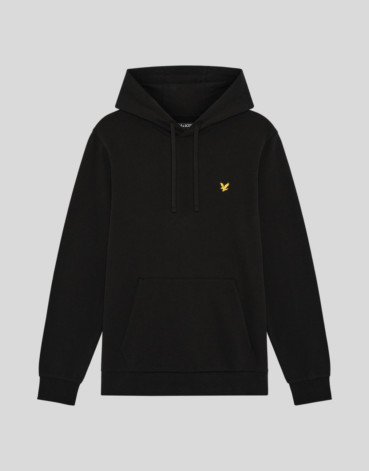 Flat shot of  Sports Loopback Cotton Hoodie in Jet Black
