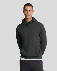 buy men's premium clothing fashion polos jackets -  Lyle & Scott Men's Tonal Eagle Pullover Hoodie in Gunmetal