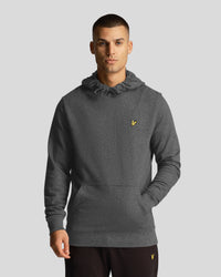 buy men's premium clothing fashion polos jackets -  Lyle & Scott Men's Pullover Hoodie in Charcoal Marl