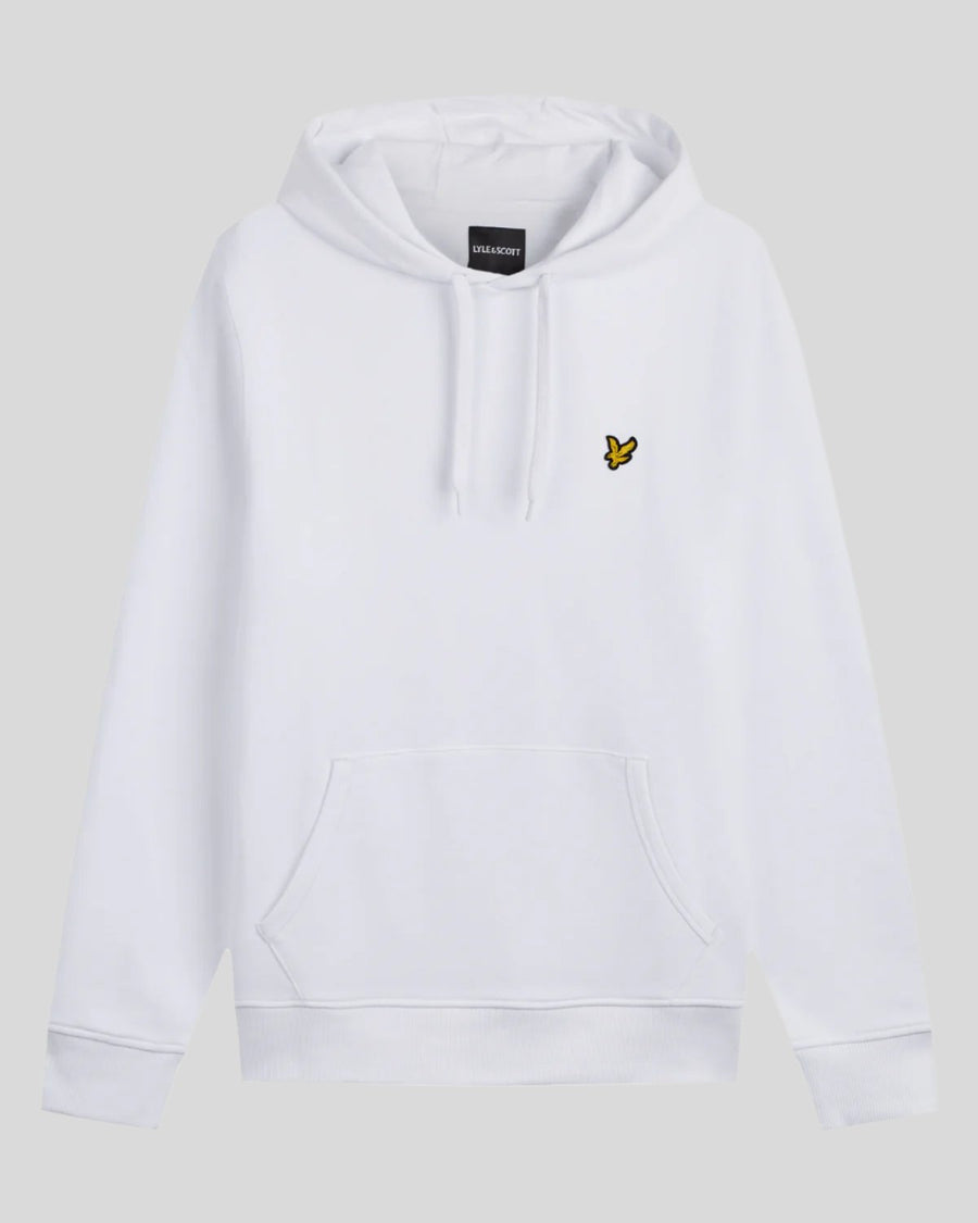 Uomo con felpa con cappuccio Loopback in cotone bianco