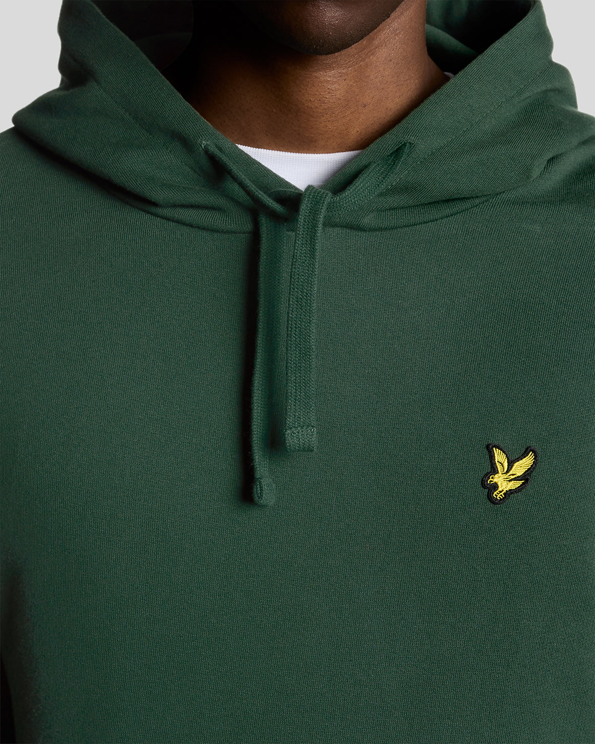 Uomo con felpa con cappuccio Loopback in cotone verde scuro