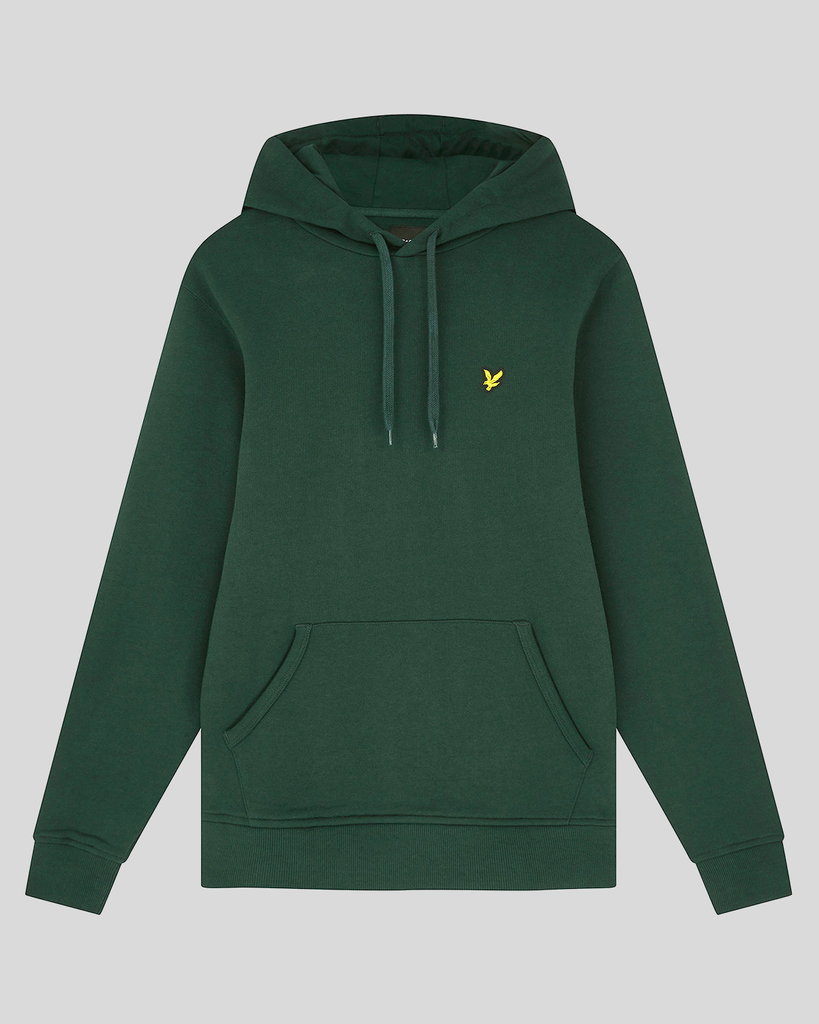 Uomo con felpa con cappuccio Loopback in cotone verde scuro