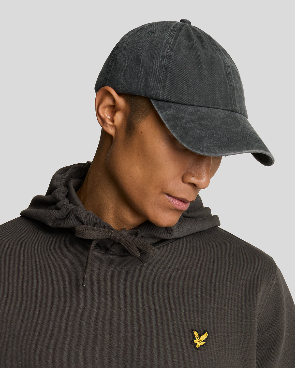 Uomo con felpa con cappuccio Loopback in cotone color canna di fucile