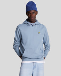 buy men's premium clothing fashion polos jackets -  Lyle & Scott Men's Pullover Hoodie in Crafted Blue