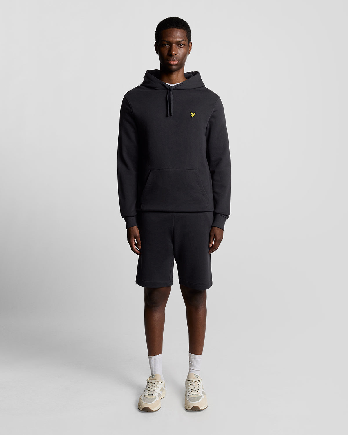 Uomo con felpa con cappuccio Loopback in cotone blu scuro