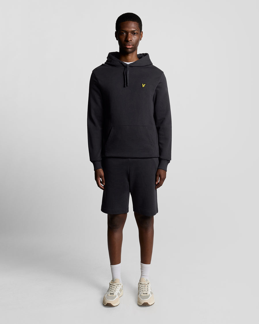Uomo con felpa con cappuccio Loopback in cotone blu scuro