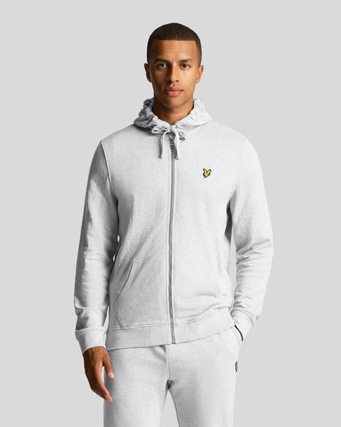 Lyle Scott Mens Grey Zip Through Hoodie