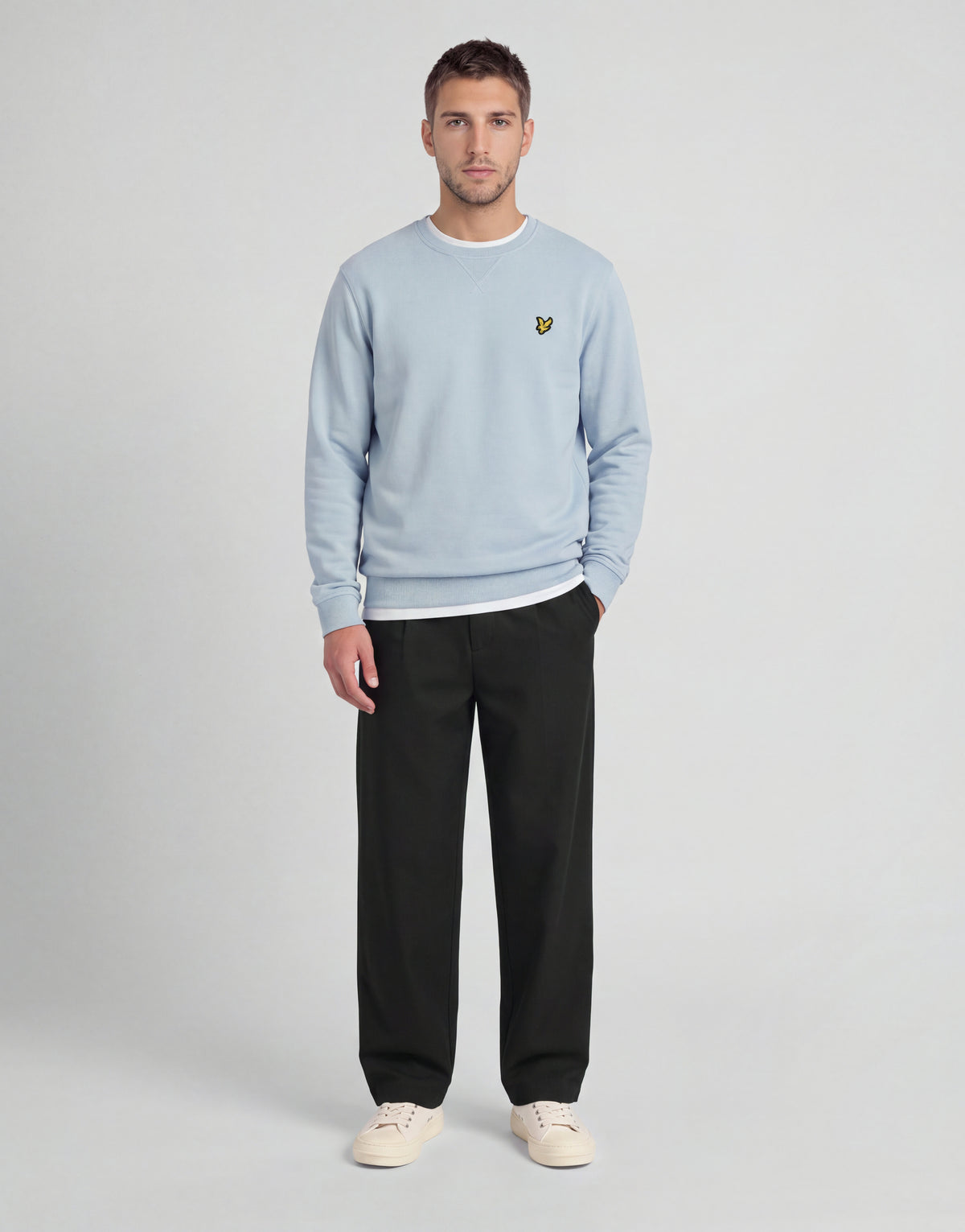 Sweatshirt aus Baumwolle mit Rundhalsausschnitt