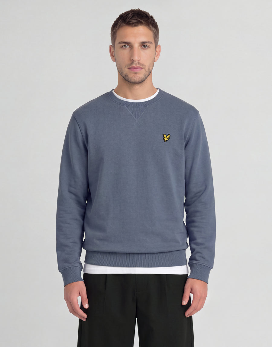 Sudadera de algodón con cuello redondo