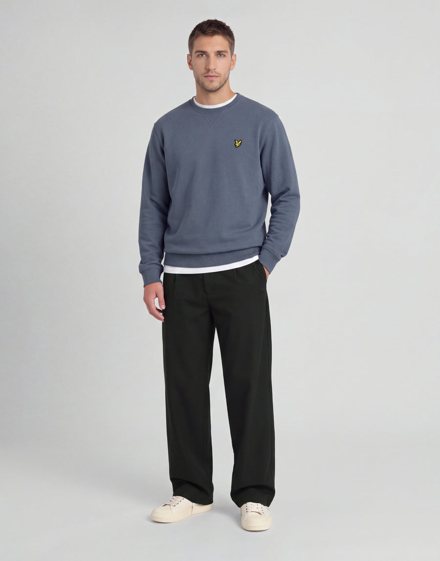 Sudadera de algodón con cuello redondo