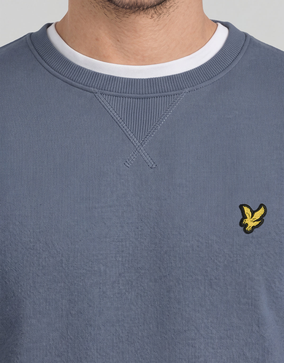 Sudadera de algodón con cuello redondo