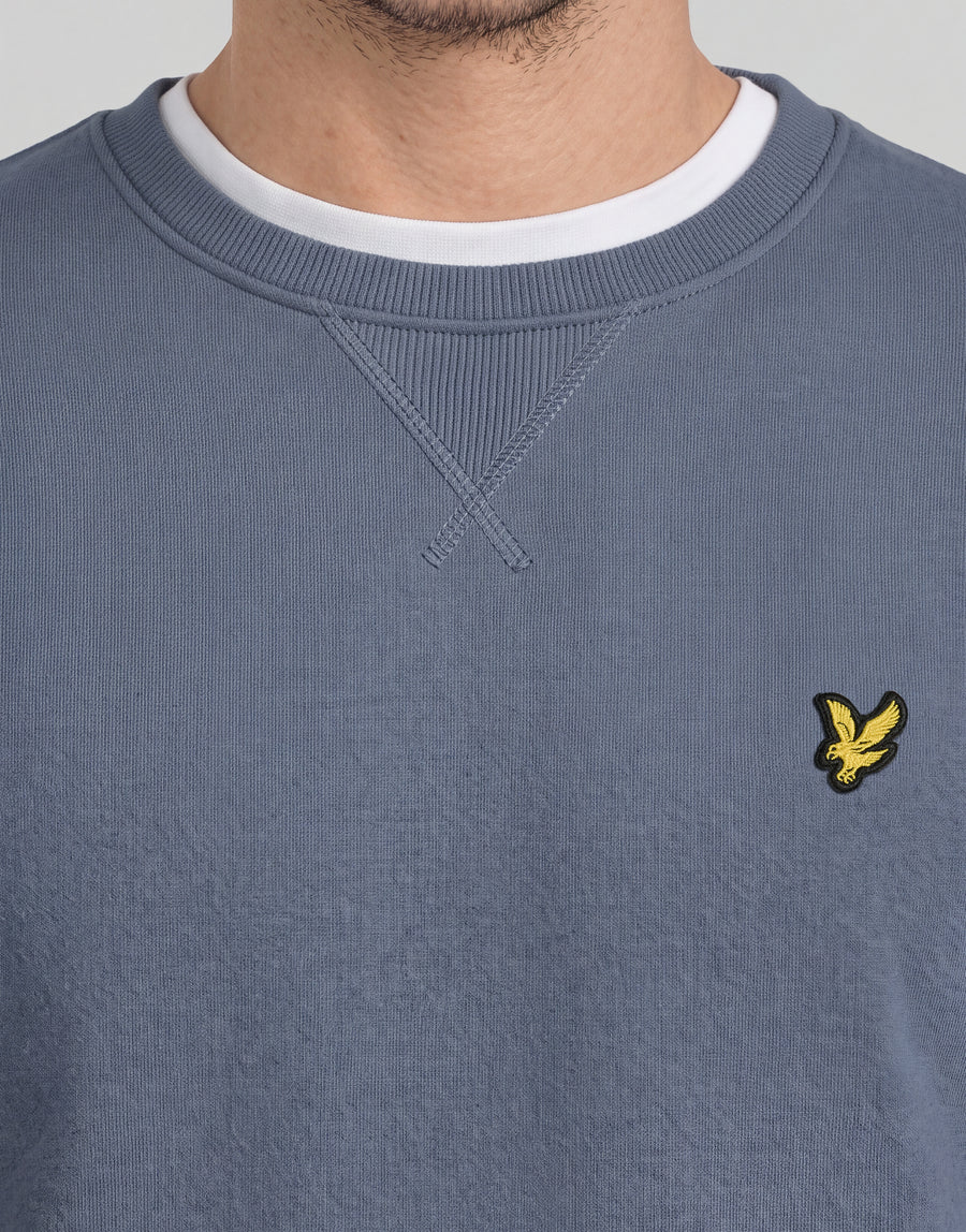 Sudadera de algodón con cuello redondo