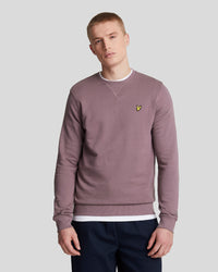 buy men's premium clothing fashion polos jackets -  Lyle & Scott Men's Crew Neck Sweatshirt in Highland Mauve
