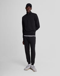 buy men's premium clothing fashion polos jackets -  Lyle & Scott Men's Tonal Eagle Skinny Sweatpant in Jet Black