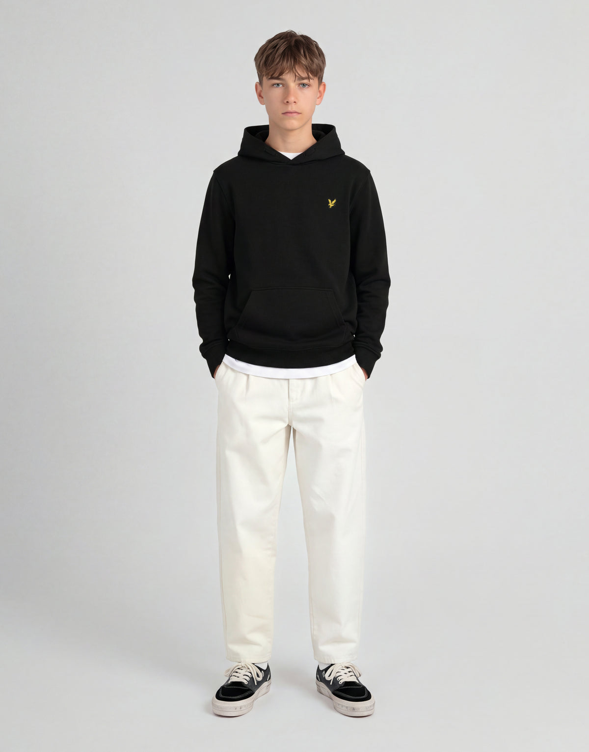 Loopback-hoodie i bomull