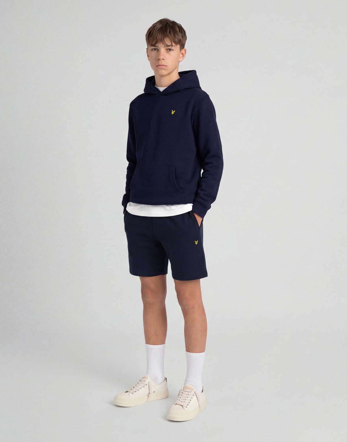 Loopback-hoodie i bomull