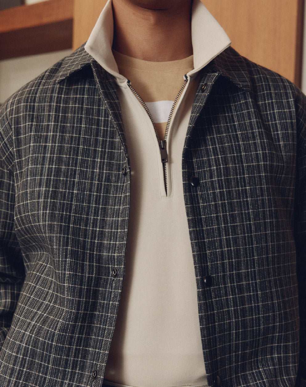 Bekijk het lichtgewicht geruite overshirt voor heren