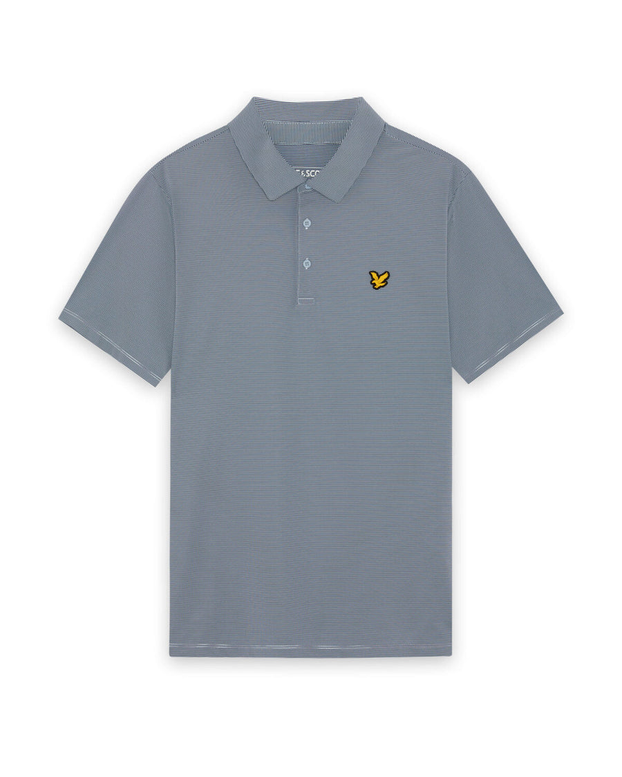 Microstripe Technical Polo Shirt