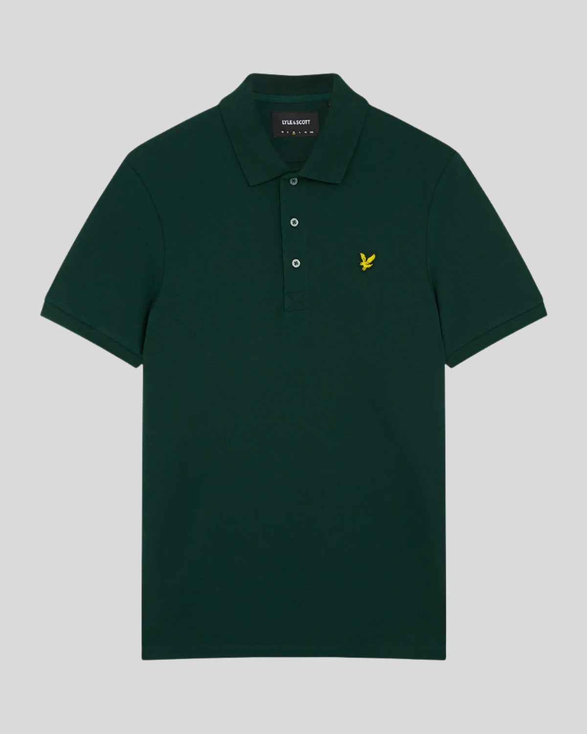 Hombre con polo de algodón en color verde oscuro