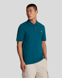 buy men's premium clothing fashion polos jackets -  Lyle & Scott Men's Plain Polo Shirt in Apres Navy