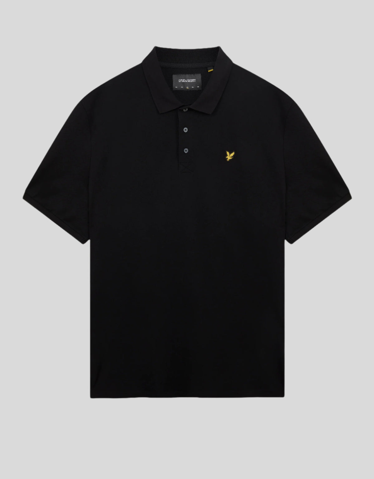 Baumwoll-Poloshirt in Tiefschwarz