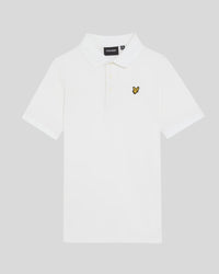 buy men's premium clothing fashion polos jackets -  Lyle & Scott Kids Plain Polo Shirt in White