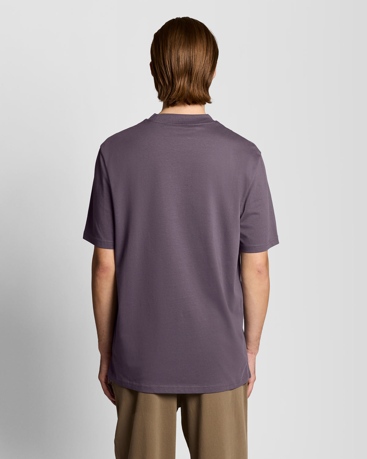 Uomo con maglietta oversize in cotone a girocollo color Graystone