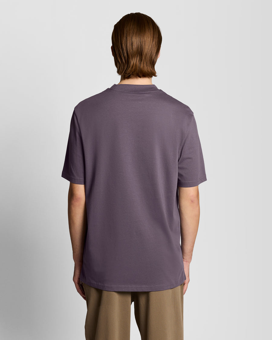 Uomo con maglietta oversize in cotone a girocollo color Graystone