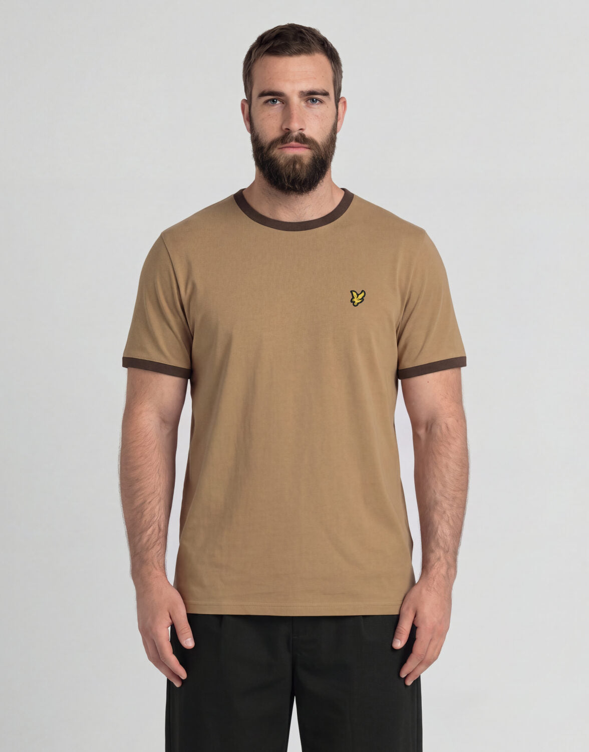 Ringer Cotton Crew Neck T-Shirt