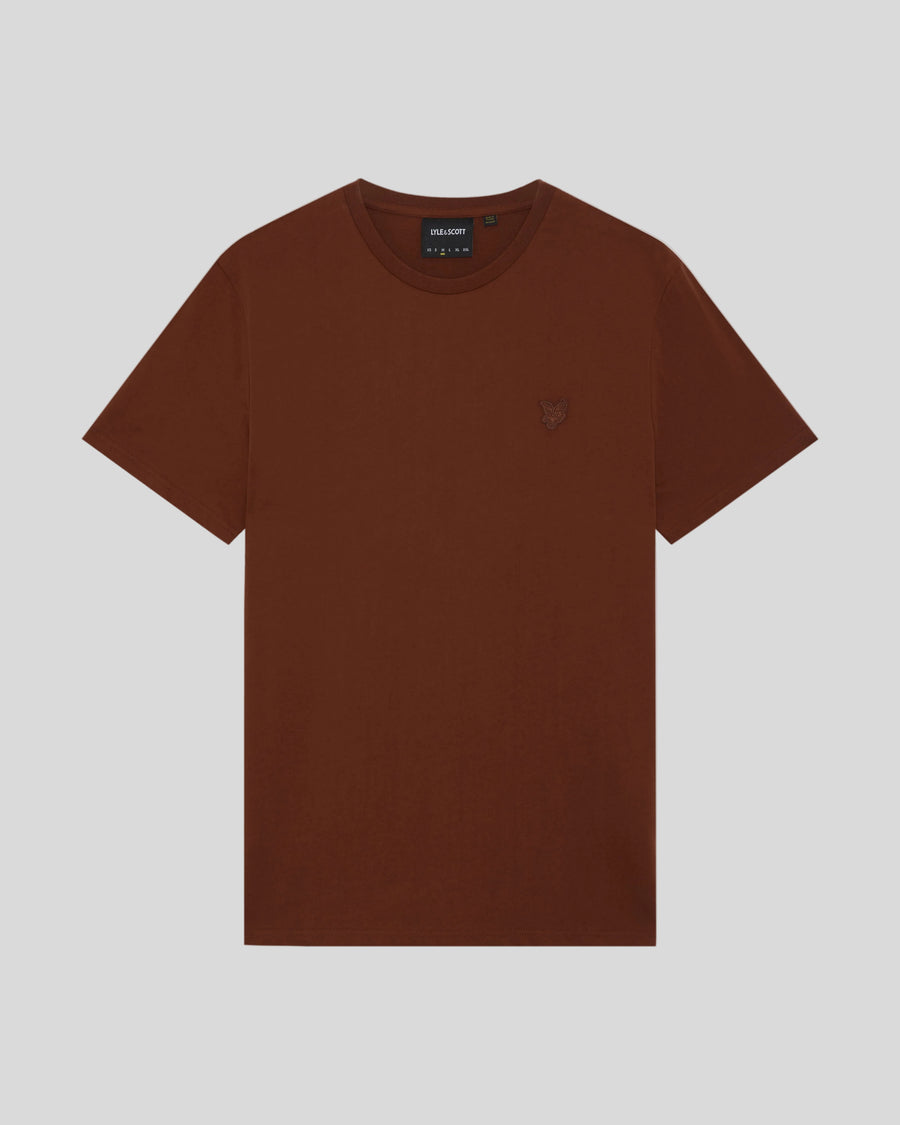 Flat shot of Superfine Cotton T-Shirt in Saddle Auburn