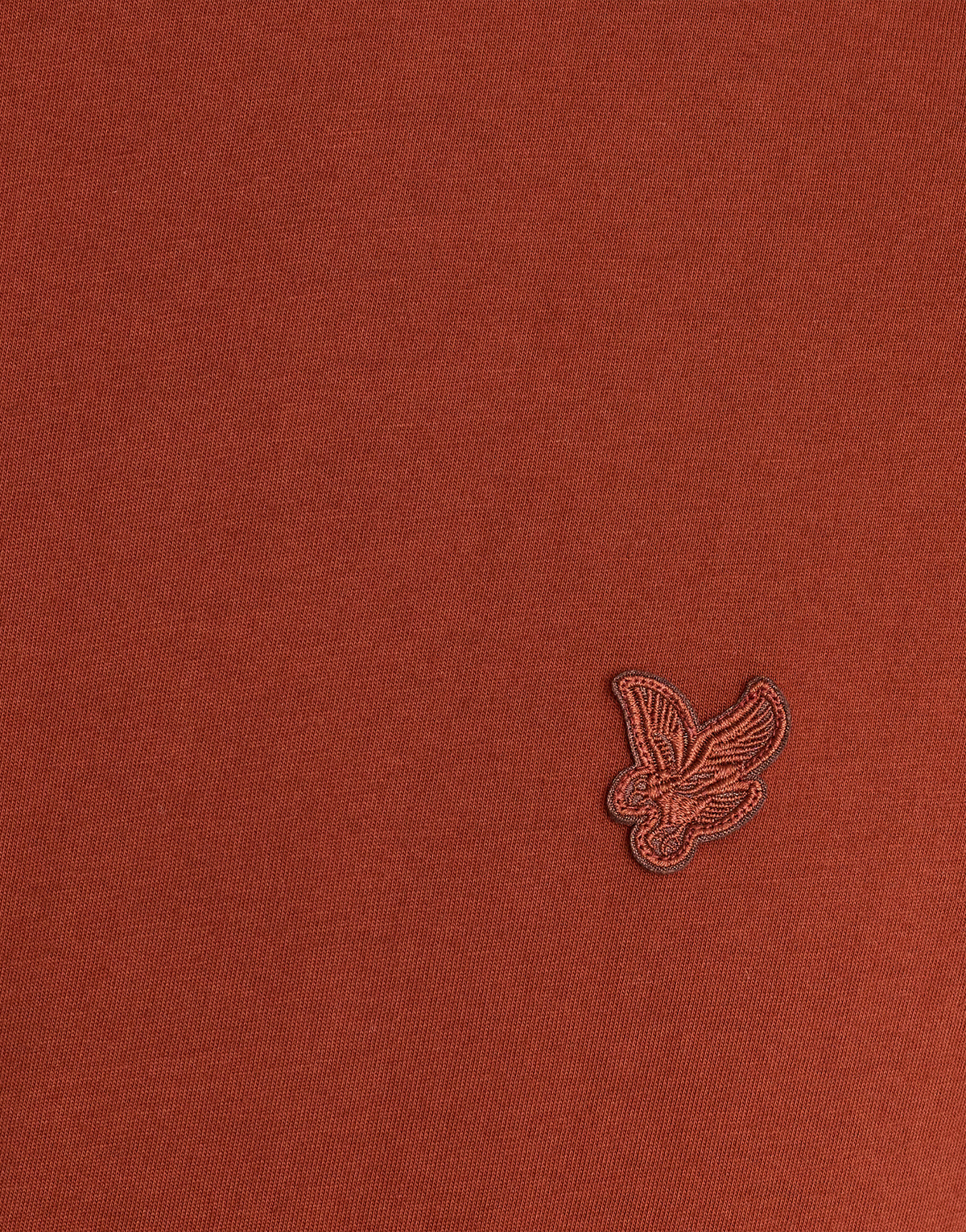Man wearing Superfine Cotton T-Shirt in Saddle Auburn