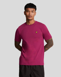 buy men's premium clothing fashion polos jackets -  Lyle & Scott Men's Plain T-Shirt in Rich Burgundy