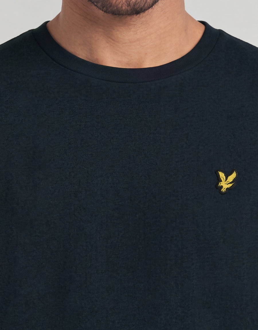 Baumwoll-T-Shirt mit Rundhalsausschnitt