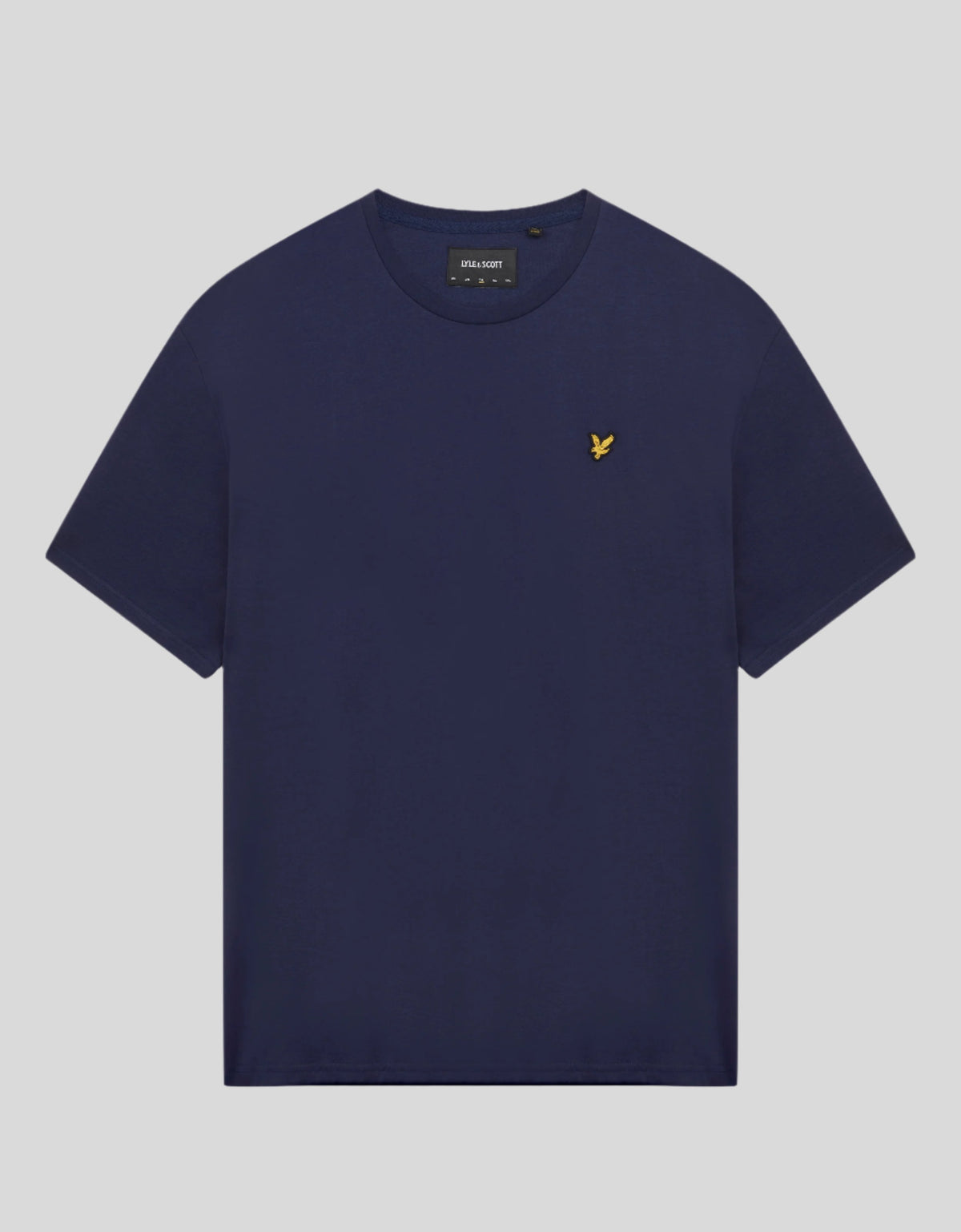 T-shirt à col rond en coton, bleu marine