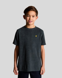 Men's Premium Clothing Fashion Polos Jackets - Lyle & Scott Kids Towelling T Shirt Dark Navy