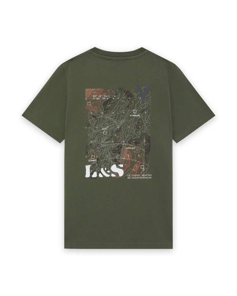 T-shirt med terrängmotiv