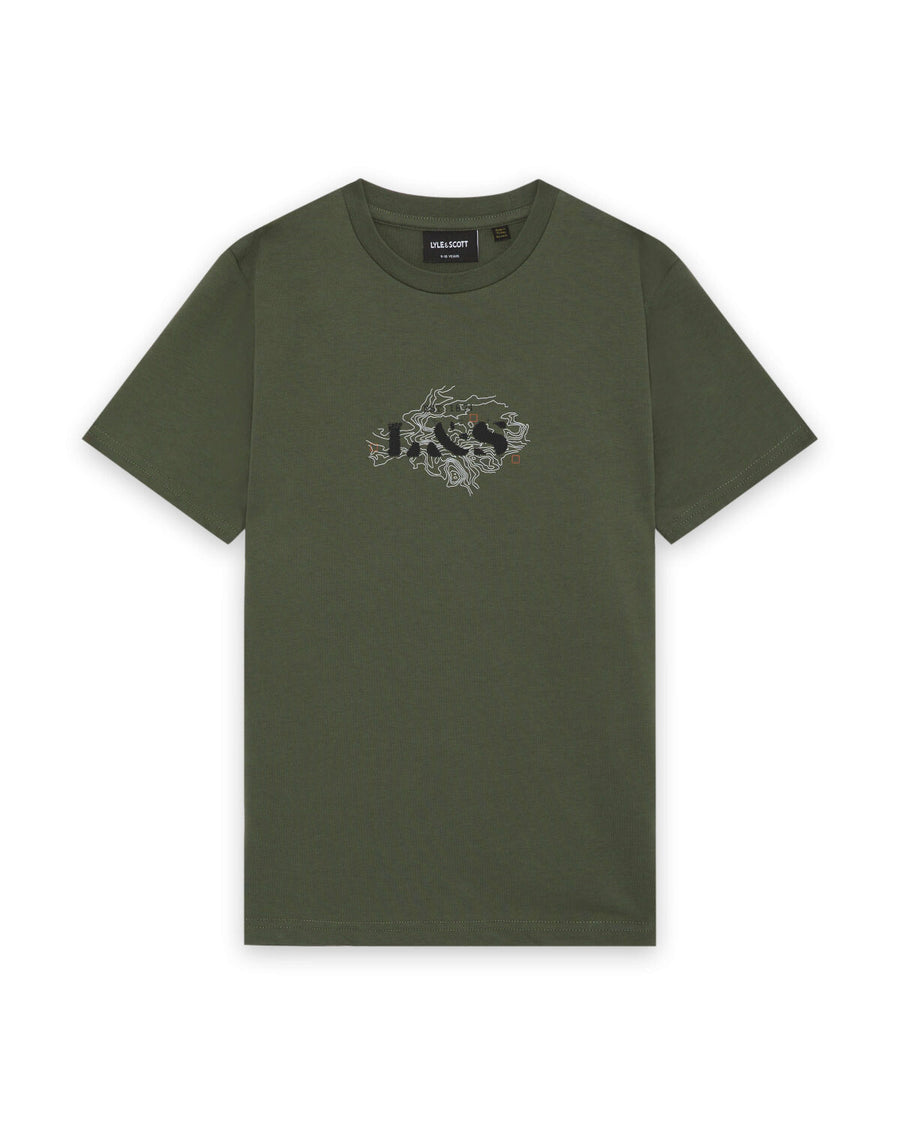 T-shirt med terrängmotiv