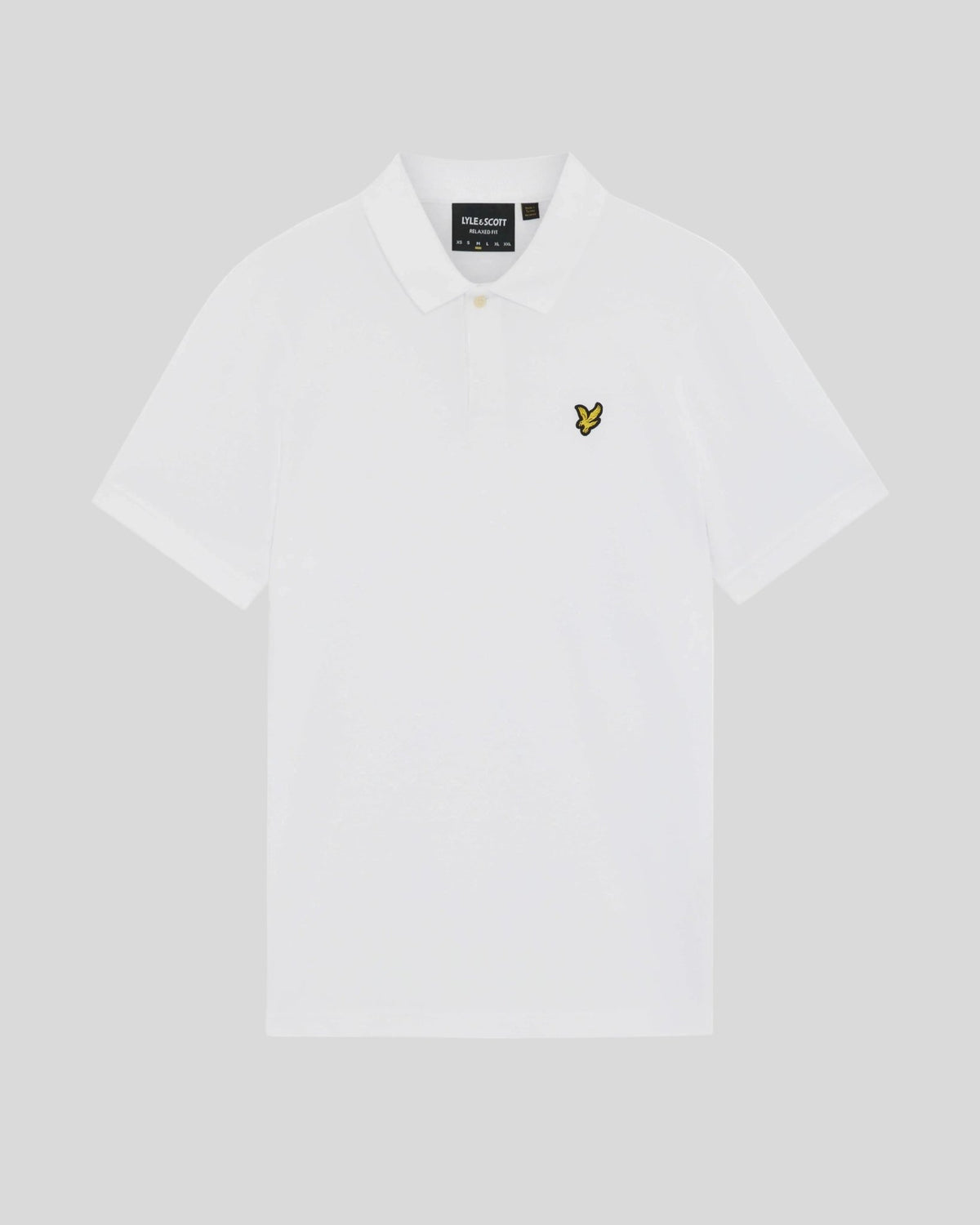 Uomo con polo a righe in jacquard, colore bianco