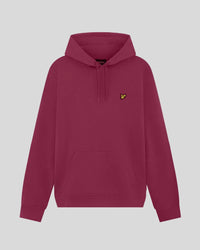 Boy wears Everyday Loopback Cotton Hoodie in Rich Burgundy