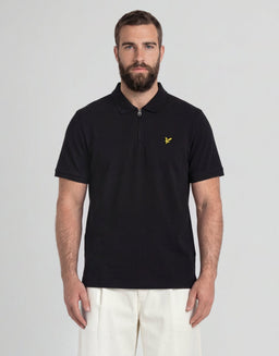 Poloshirt met korte mouwen en 1/4 ritssluiting