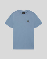 Junge trägt ein Baumwoll-T-Shirt mit Rundhalsausschnitt in Power Blue